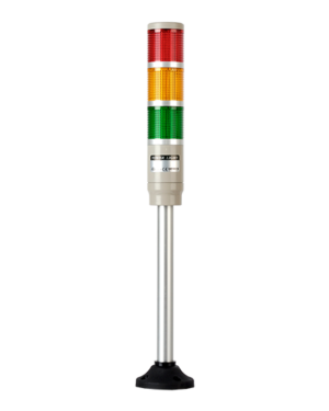 Световая колонна MT4B-3DLP-RYG постоянного свечения с красным, желтым и зеленым плафоном и питанием 12 вольт.