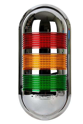 Индикаторные светильник PWECZ-301-RYG красного, желтого и зеленого цвета.