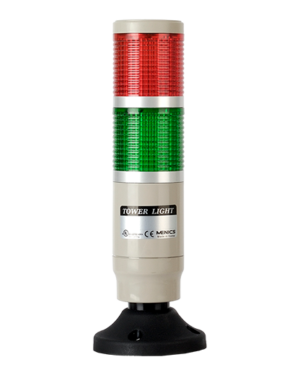 Световая колонна MT4B-2ALG-RG постоянного свечения с красным и зеленым плафоном на 24 вольта.